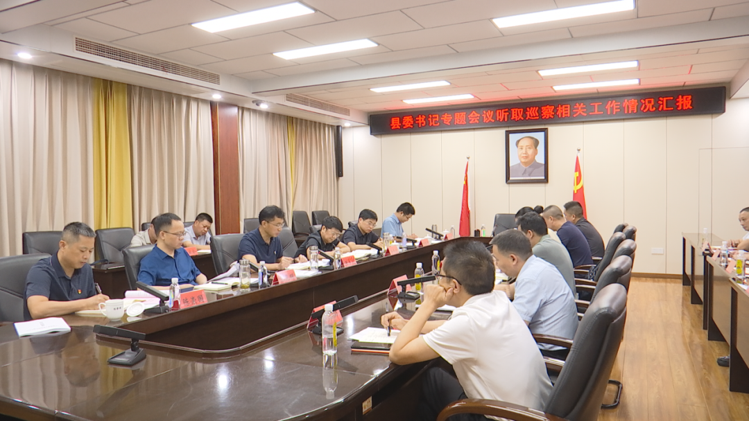 县委书记专题会议听取十三届县委第八轮巡察情况以及深入贯彻中央八项规定精神机动巡察暨对村巡察&ldquo;回头看&rdquo;工作情况汇报
